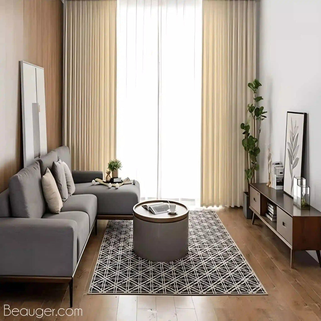 Rideau blanc salon en Coton et lin | Beauger Ambiance-Beauger-1