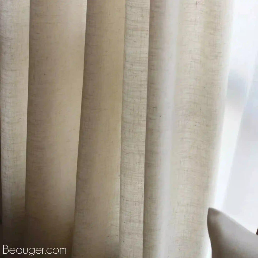 Rideau lin beige en Coton et lin | Beauger Intemporel-Beauger-2