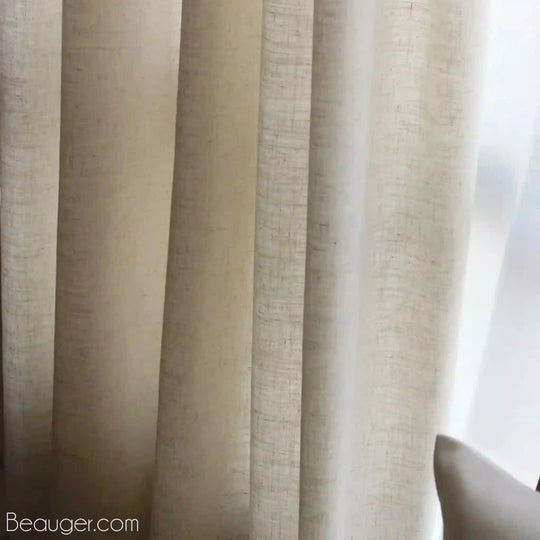 Rideau lin beige en Coton et lin | Beauger Intemporel-Beauger-2