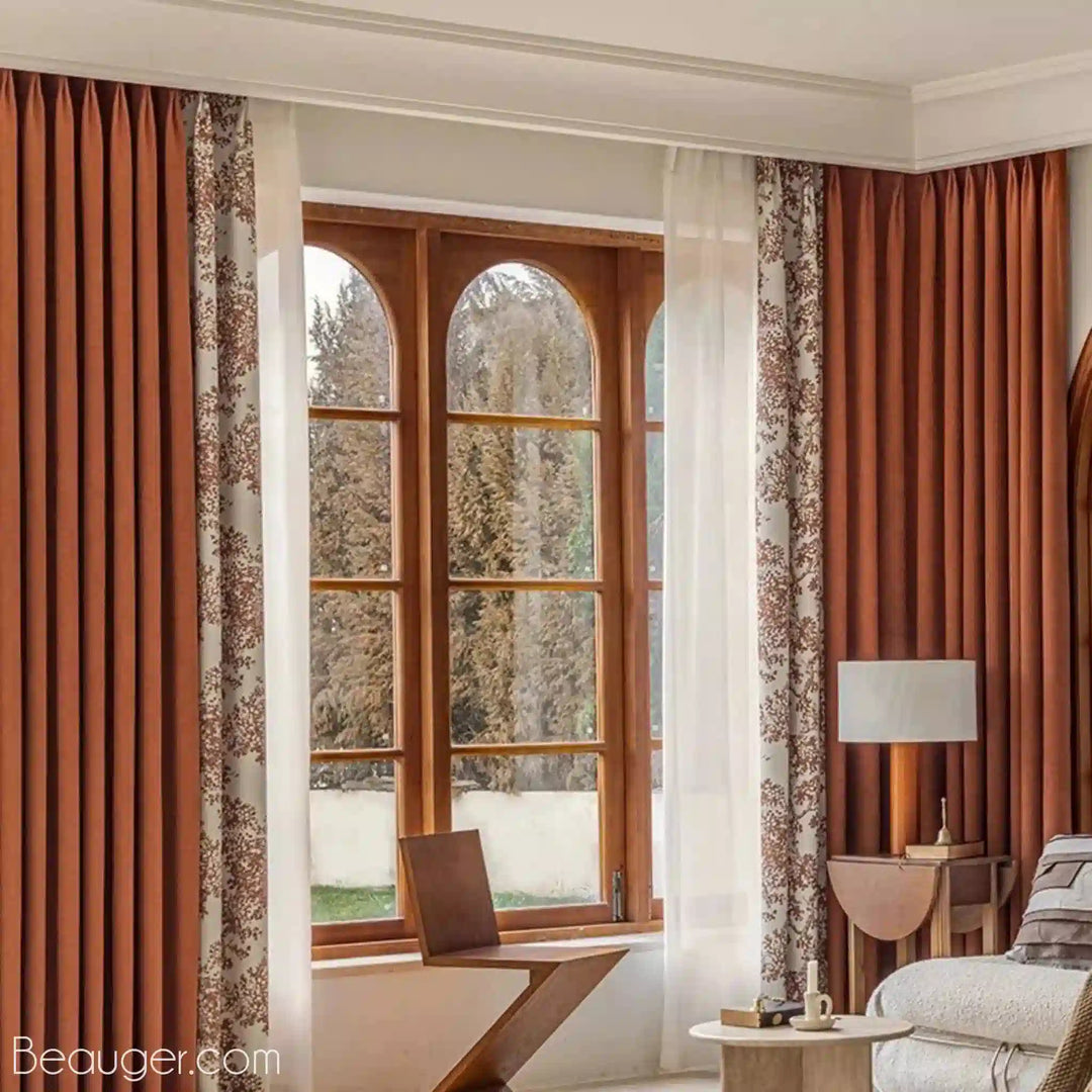 Rideau lin terracotta | Beauger Ambiance-Beauger-1