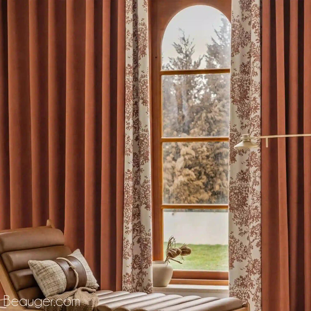 Rideau lin terracotta | Beauger Ambiance-Beauger-4