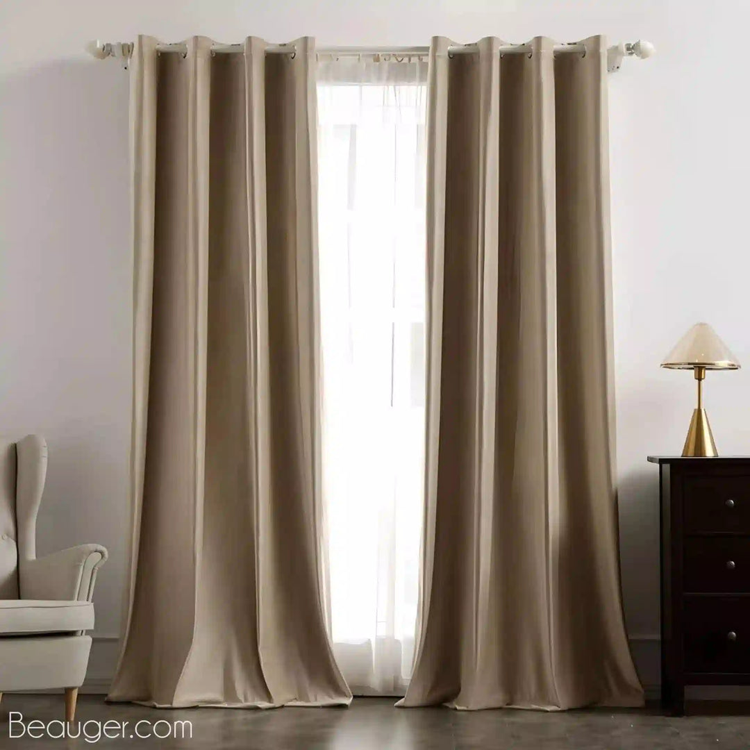 Rideau occultant blanc galon fronceur en Coton et polyester | Beauger Exclusif-Beauger-1