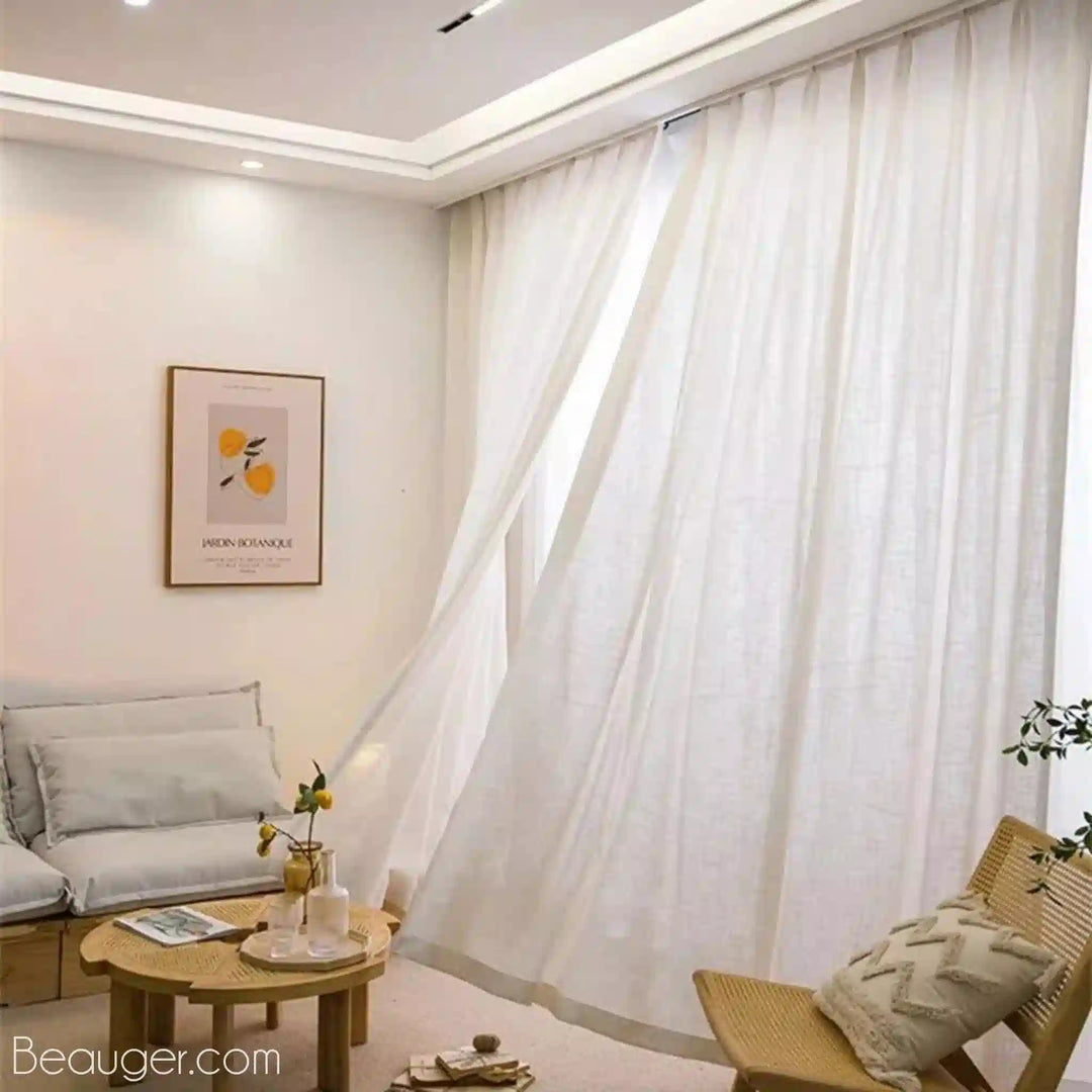 Rideau voilage beige | Beauger Création-Beauger-1
