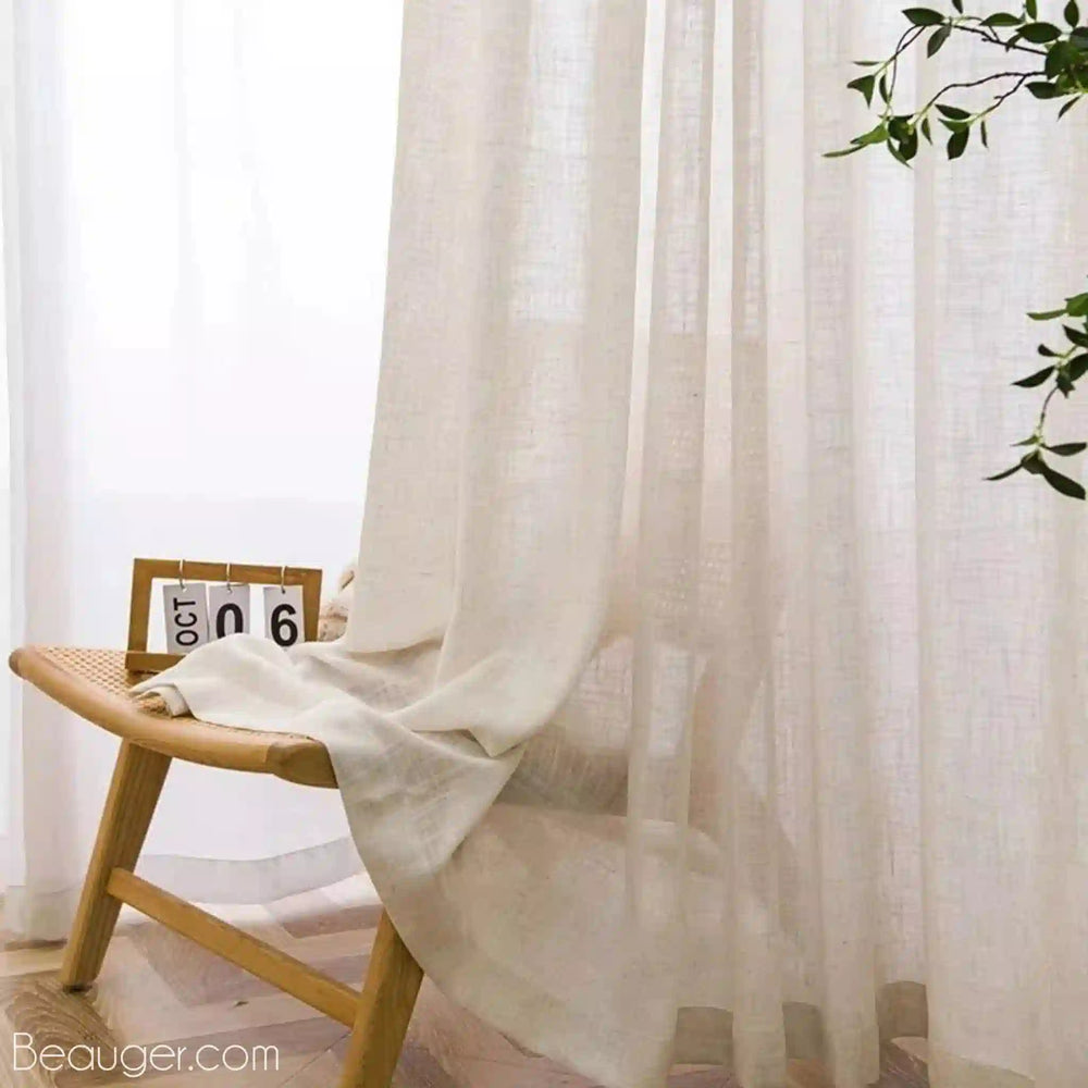 Rideau voilage beige | Beauger Création-Beauger-2