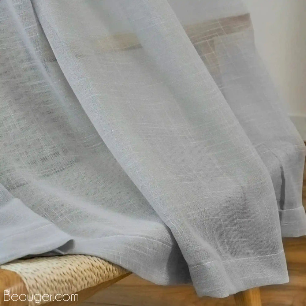 Rideau voilage gris en Lin | Beauger Éclat-Beauger-2