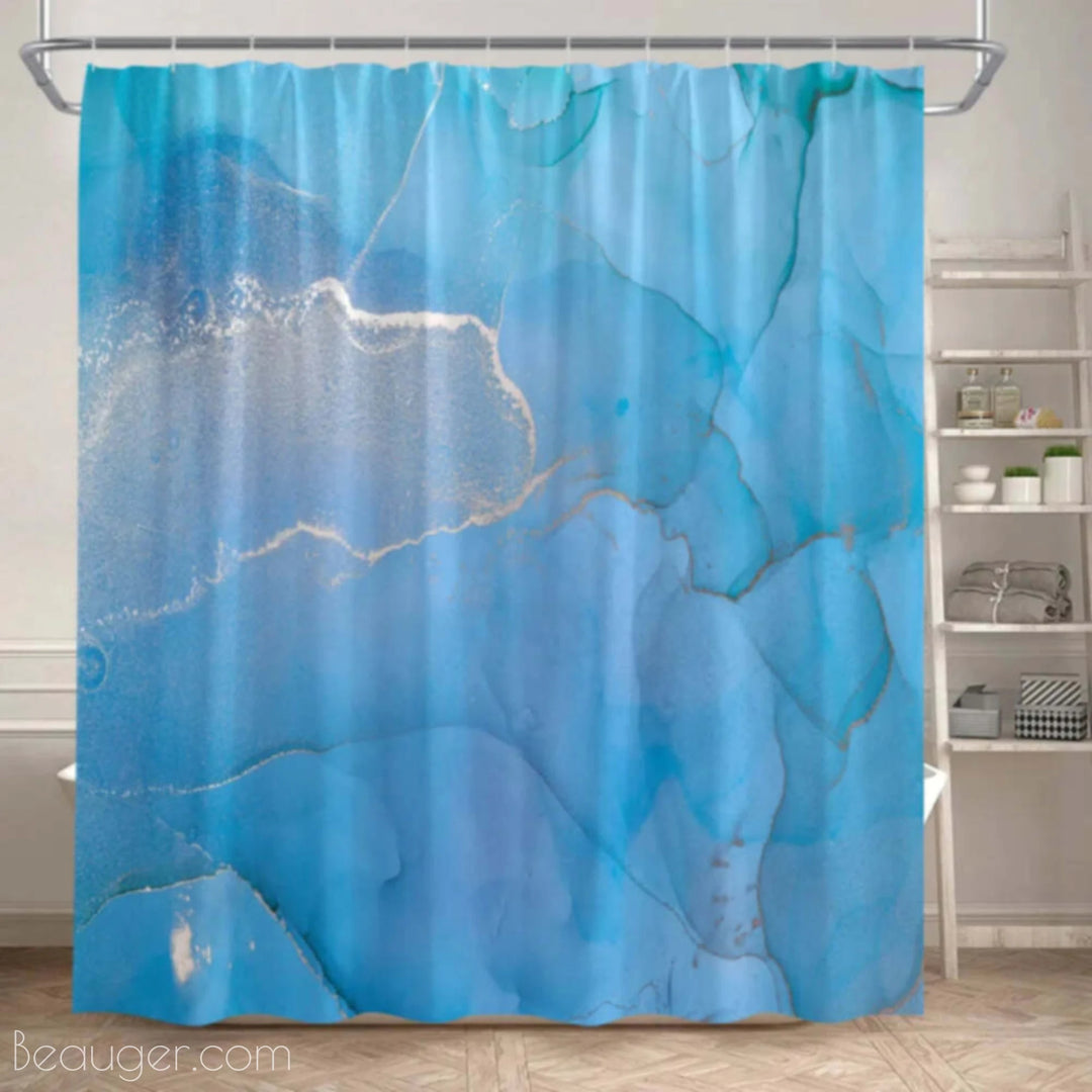 Rideau de douche bleu | Beauger Lumière-Beauger-1