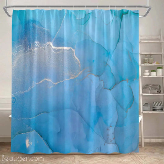 Rideau de douche bleu | Beauger Lumière-Beauger-1