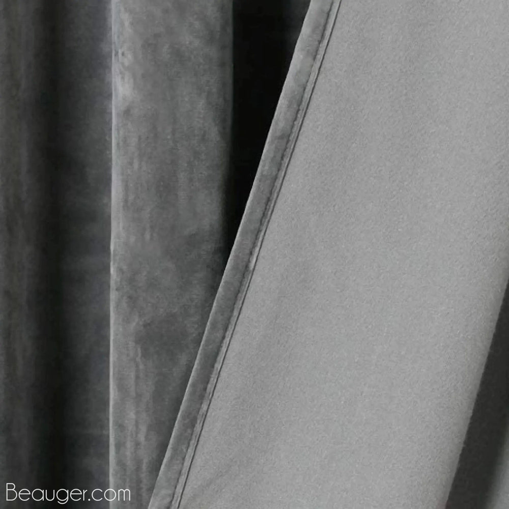Rideaux à pattes gris en Coton et polyester | Beauger Lumière-Beauger-2