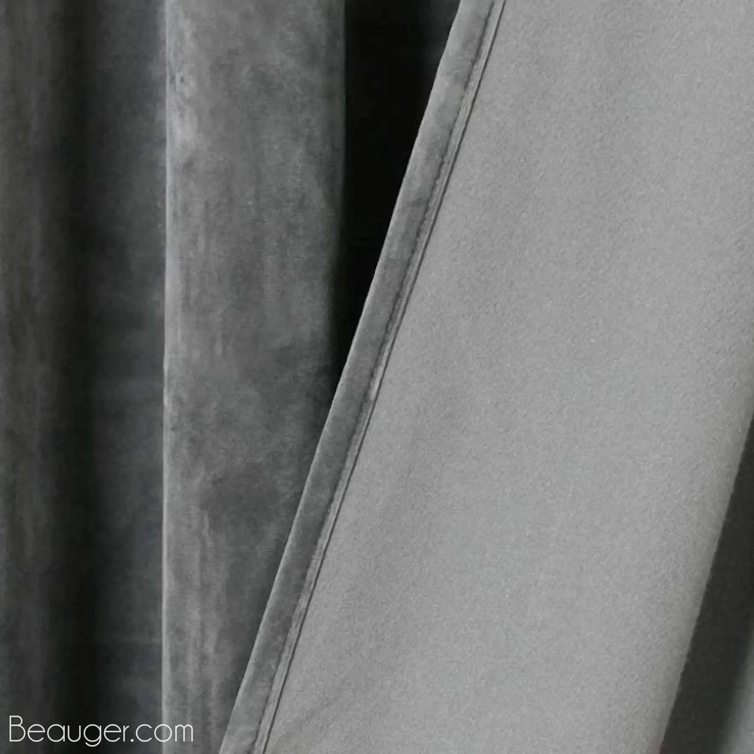 Rideaux à pattes gris en Coton et polyester | Beauger Lumière-Beauger-2