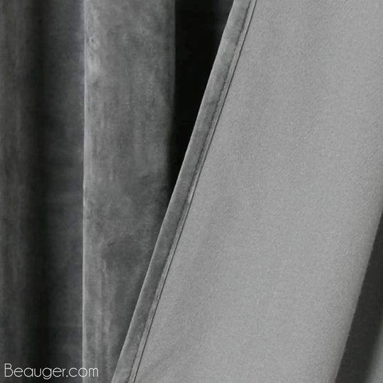 Rideaux à pattes gris en Coton et polyester | Beauger Lumière-Beauger-2