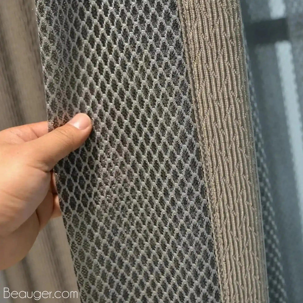 Rideaux pour salon gris et blanc | Beauger Intemporel-Beauger-2