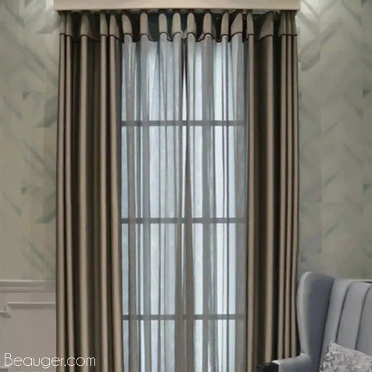 Rideaux pour salon gris et blanc | Beauger Intemporel-Beauger-3
