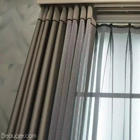 Rideaux pour salon gris et blanc | Beauger Intemporel-Beauger-4