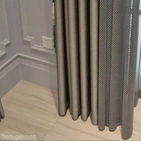 Rideaux pour salon gris et blanc | Beauger Intemporel-Beauger-5