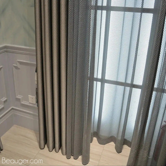 Rideaux pour salon gris et blanc | Beauger Intemporel-Beauger-6